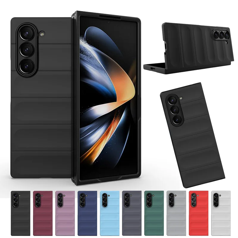 

Fashionable Silicone TPU Folding Phone Case For Samsung Galaxy Z Fold 6 5 4 3 Shockproof Cases for Galaxy Z Flip 6 5 4 3 Cover