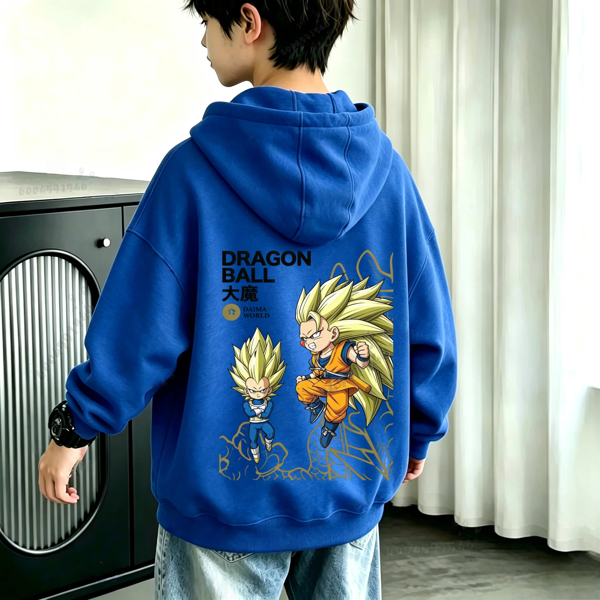 "Dragon Ball Super" Goku Kinder-Kapuzenpullover - Super Instinct - Goya - Beast Vegeta - Bedruckter Baby-Hoodie – Detail 6