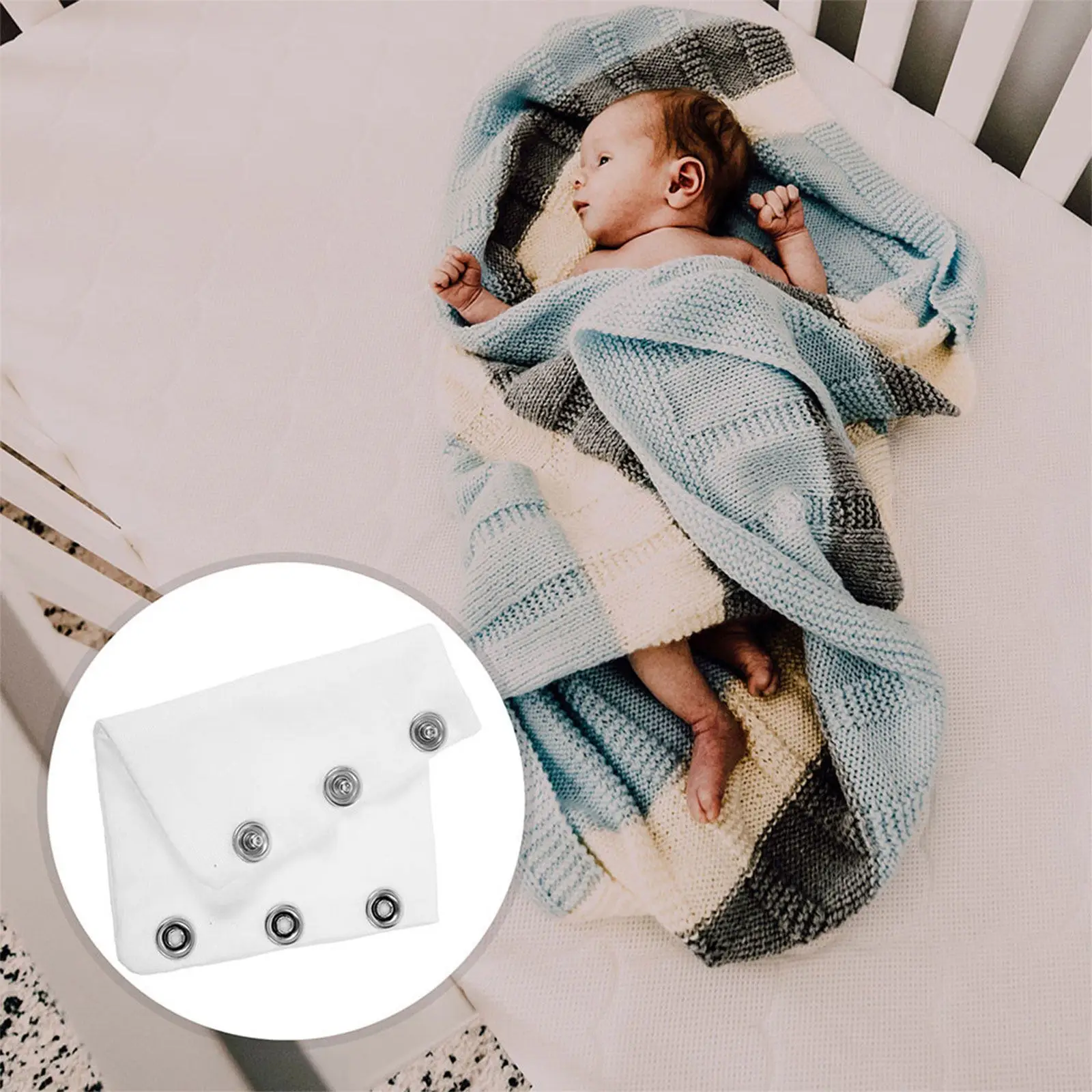 

4Pcs Baby Bodysuit Extenders Double Layer Soft Cloth Snap Button Extension for Infant Toddler Onesie Jumpsuit Accessory