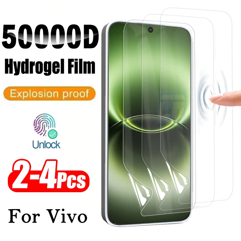 

2-4Piece Soft Silicone Hydrogel Film for Vivo X300 Ultra X300S X300FE V70 Elite Screen Protector for iQOO 15R 15 Ultra Not Glass