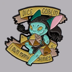 Game Quotes Enamel Pin DICE Brooch Pines Collar Lapel Pins Badge on Backpack Clothing Accessories Fashion Jewelry Friends Gifts