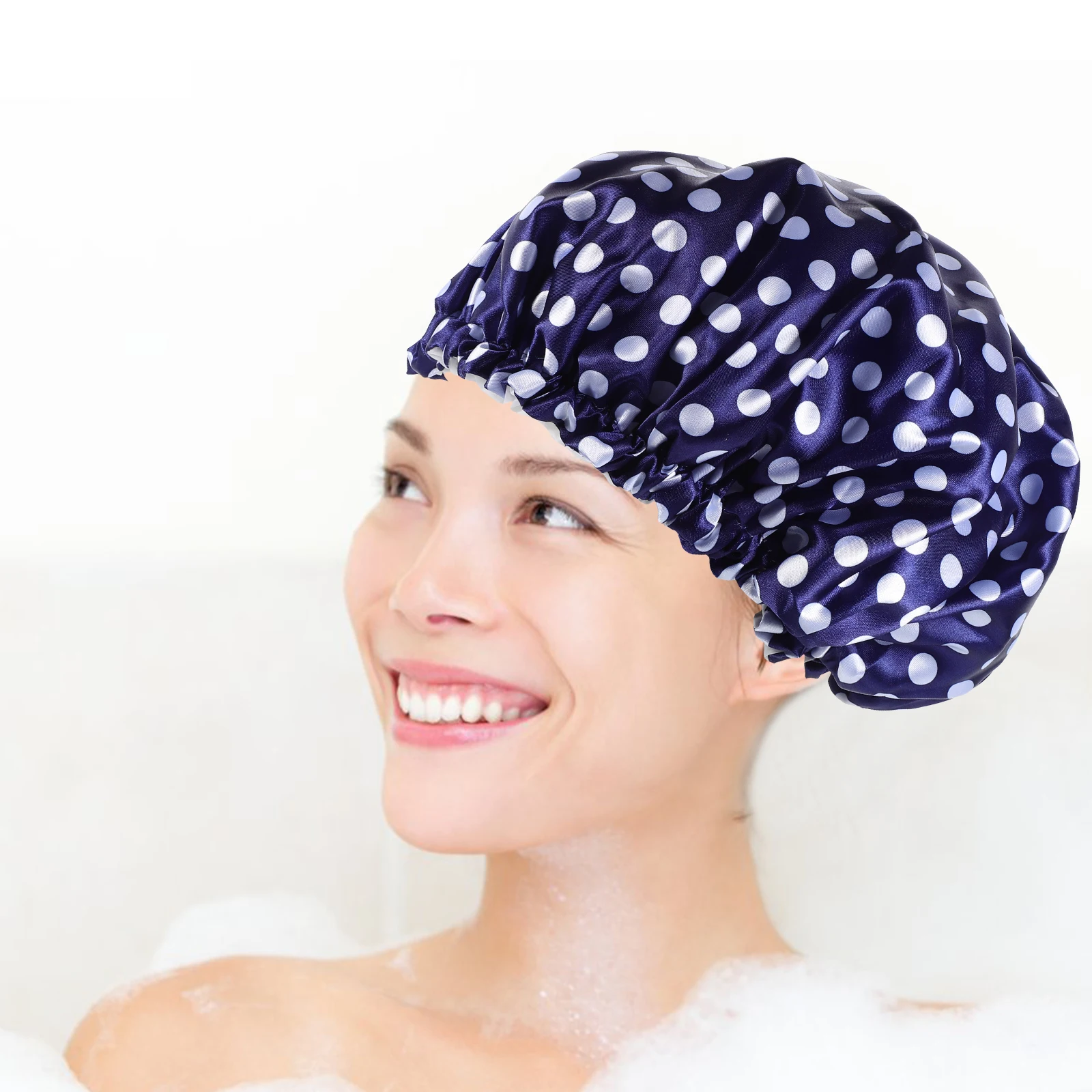 

Waterproof Shower EVA Material Adjustable Size Women Bathing Hair Cap Reusable Women Bathing Hat Large Shower Hats
