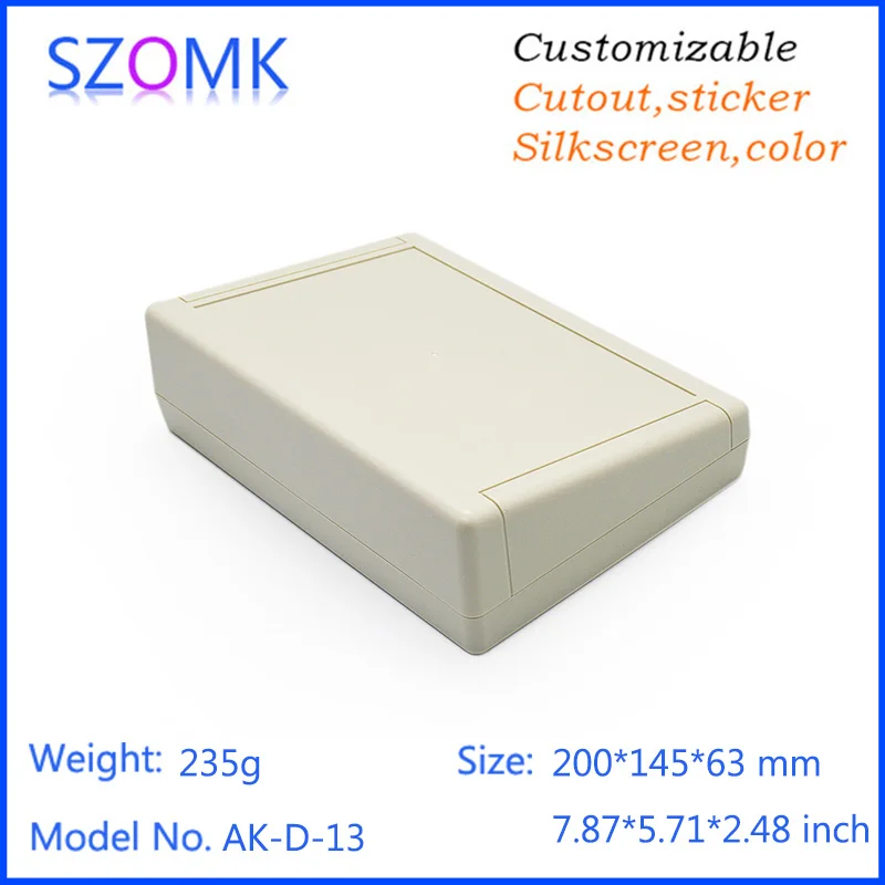 1 Piece 200*145*63 mm plastic casing for electronics power supply SZOMK Hot sales abs plastic junction housing desktop enclosure