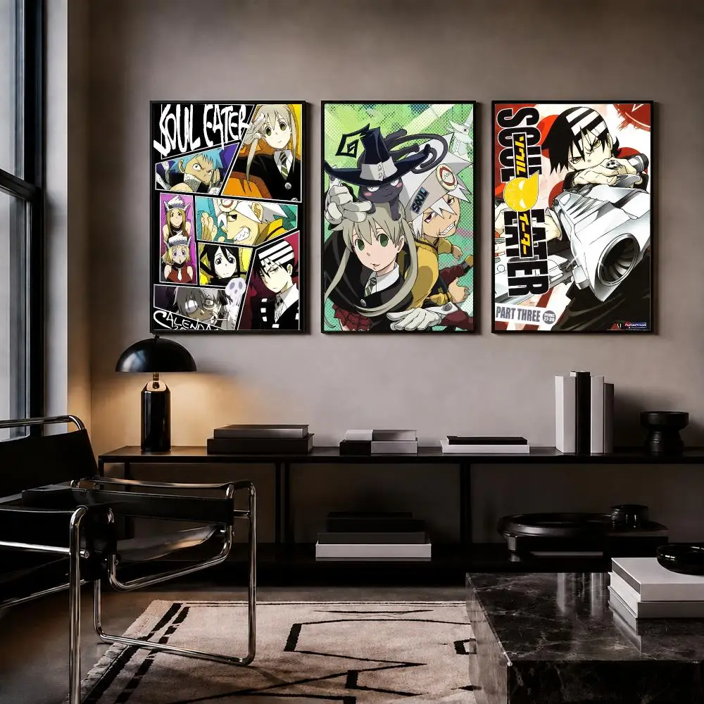 Anime S-Soul Eater Poster Trendy HD PP Paper Waterproof Wall Art Print for Bedroom Living Room Decor