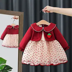 Spring fall kids Girls' Clothes 1 year Baby's Birthday Princess Party Tutu Dresses Dress for children Girls' Clothing baby dress