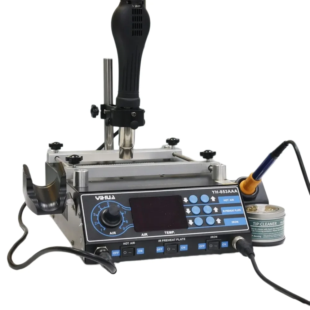 

1350W High Power Soldering Rework Station YIHUA 853AAA Preheater Hot Air Gun Desoldering