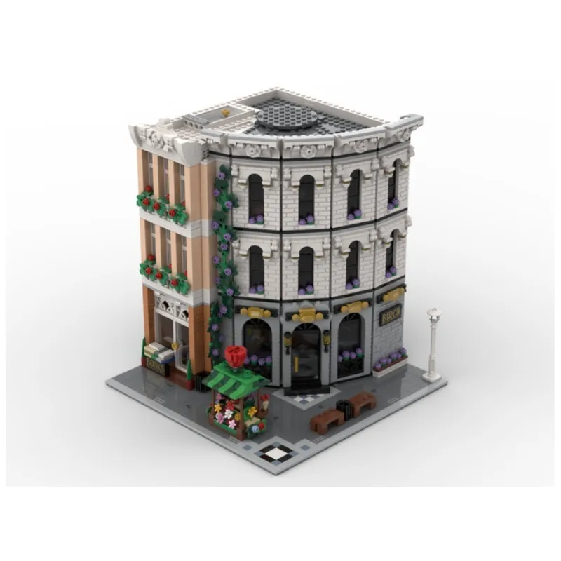 

2781PCS City Hot Selling Street View Moc Modular Huashu Bank Building DIY creative ideas Children Toy birthday Gift Blocks