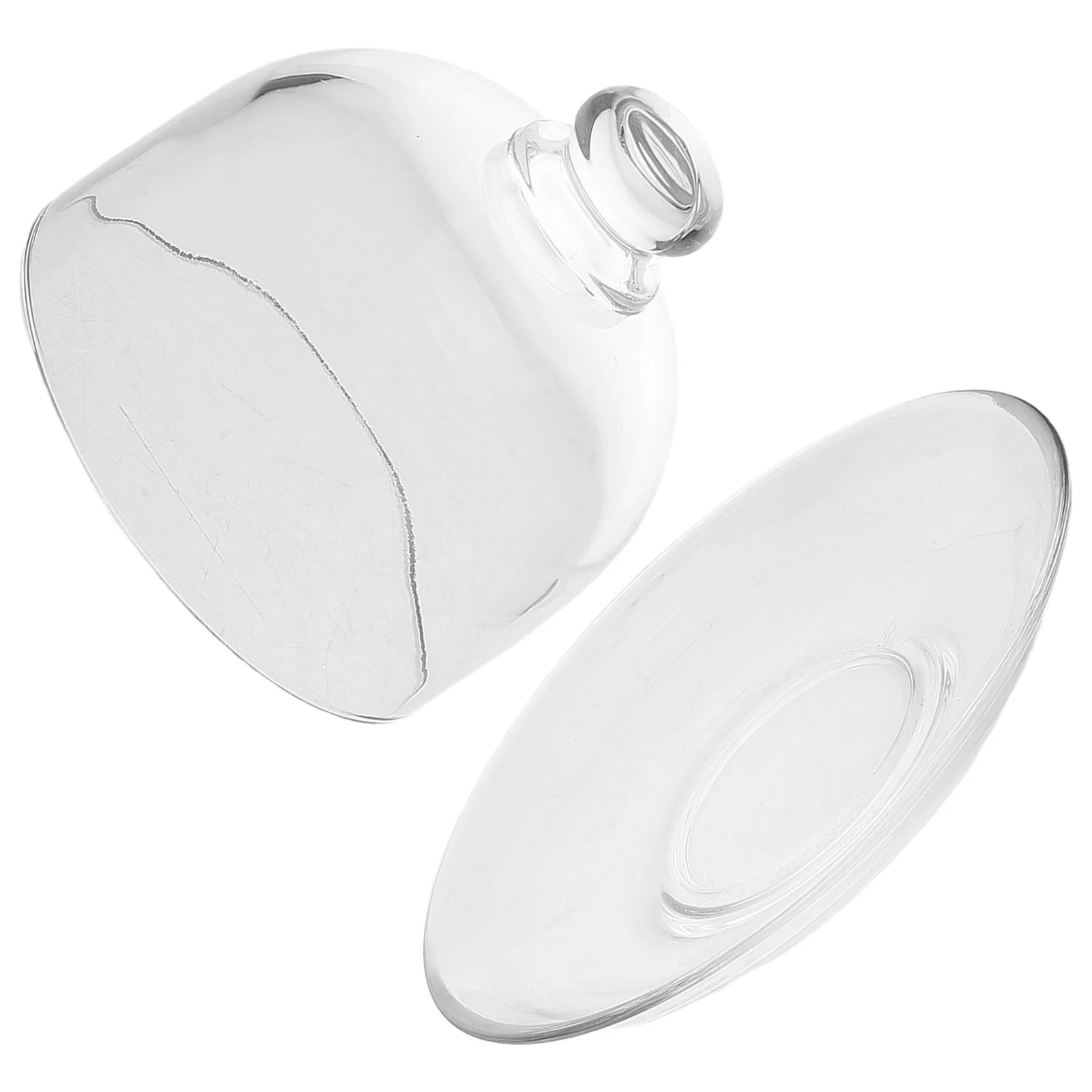 

Mini Glass High Footed Dustproof Cover Platter for Serving Snacks Desserts Pastry Fruit Tray Glass Fruit Holder