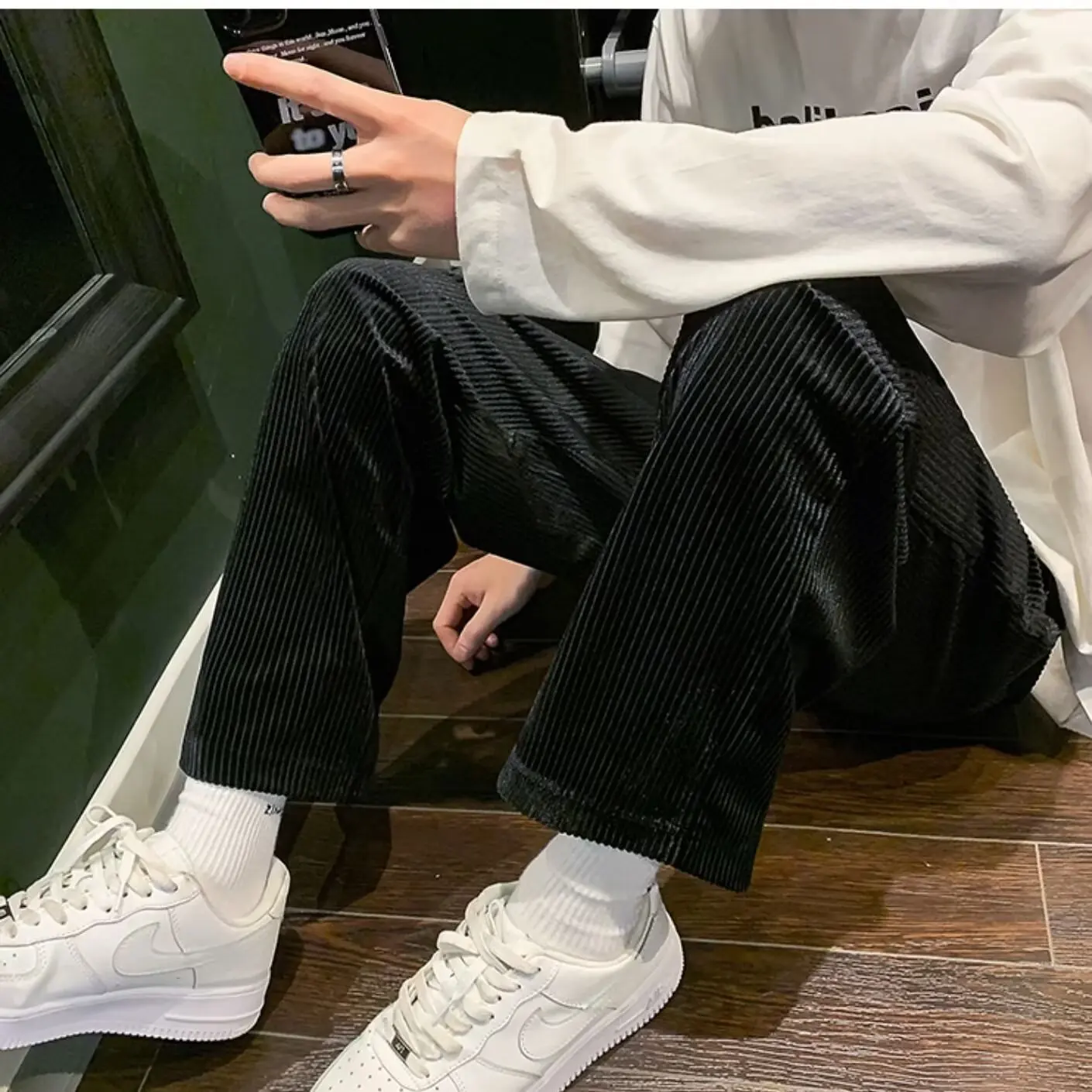 

Японские мужские джинсы в стиле ретро, свободные прямые брюки, новинка лета 202, модный бренд с ощущением опадания, широкая рабочая одежда, брюки для папы