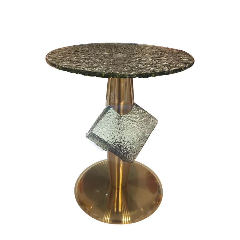 

Легкий роскошный журнальный столик, современный художественный кубический журнальный столик, простые круглые угловые столики с рябью воды, журнальные столики для дома, спальни, кабинета