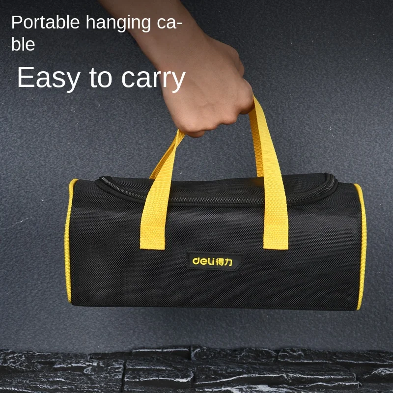 DELI Small Tool Bag 1680D Oxford Professional Electrician Tools Bag Organizer Tool Pouch Waterproof Toolbag Garage Storage