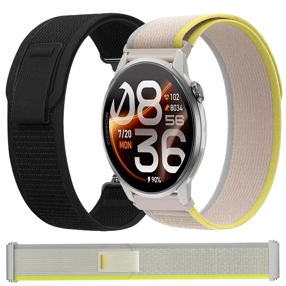 20mm 22mm Trail Nylon Strap For COROS APEX 4 42mm/PACE 4 Pro/4/3 Sport Breathable Wristband Suunto Vertical 2/Race 2/S/Ocean/Run