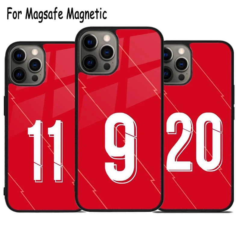 

Cool Football Player Lucky number Wireless Magsafe Phone Case For iPhone 15 16 14 13 11 12 Pro Max Plus Magnetic Bumper Cover