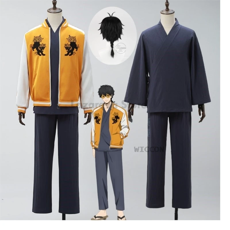 Anime WIND BREAKER Shishitoren Jo Togame Cosplay Costume Wig Gold Color Coat Pants Uniforms Halloween Party Team Suit 2024