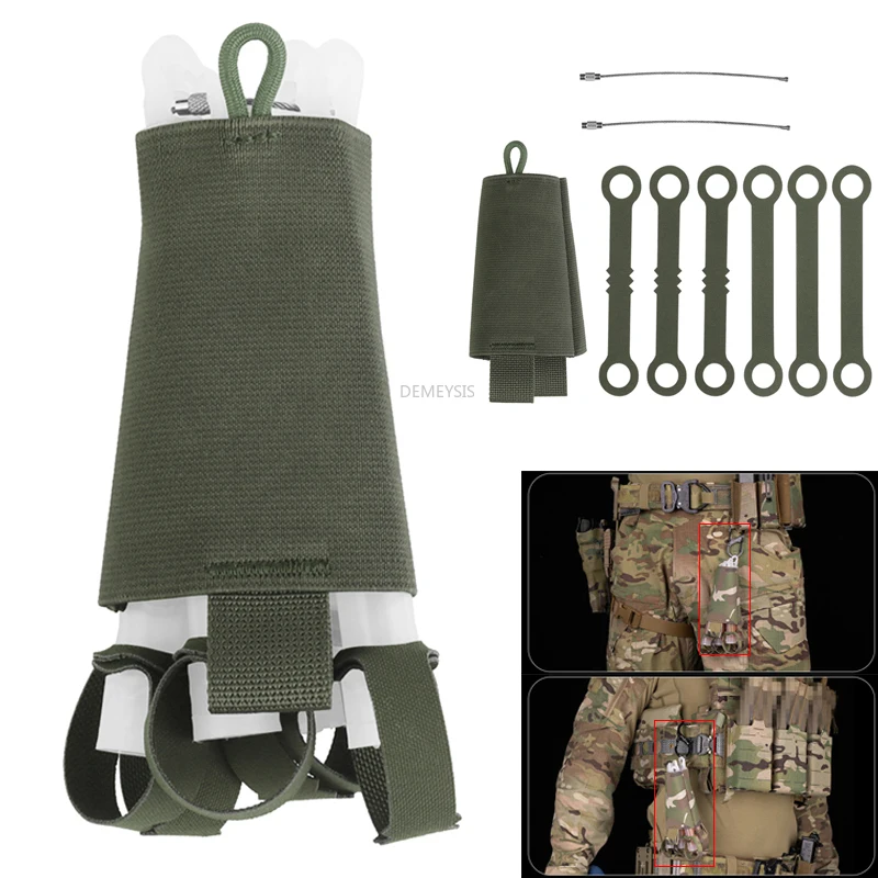 

Тактическая портативная сумка для хранения флуоресцентных палочек с системой MOLLE, 6-упаковка, сумка для хранения светящихся палочек, сумки для страйкбола, походов и химикатов