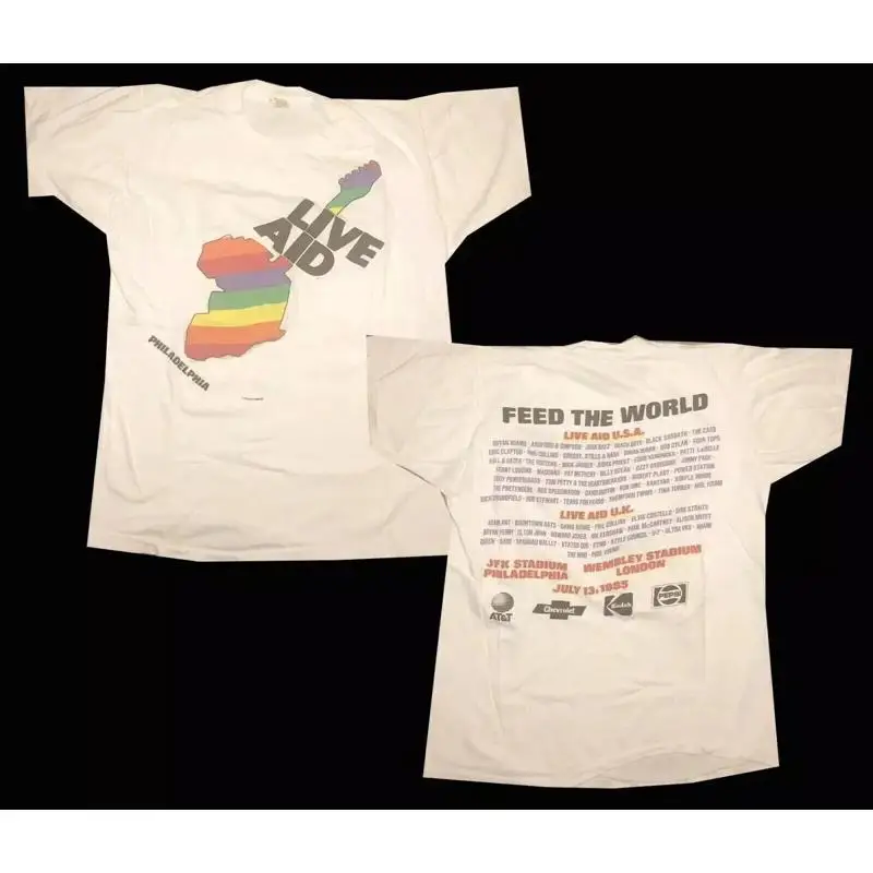 

Концертная футболка Live Aid 1985, вдохновленная перепечатка Philly Rock S 4XL