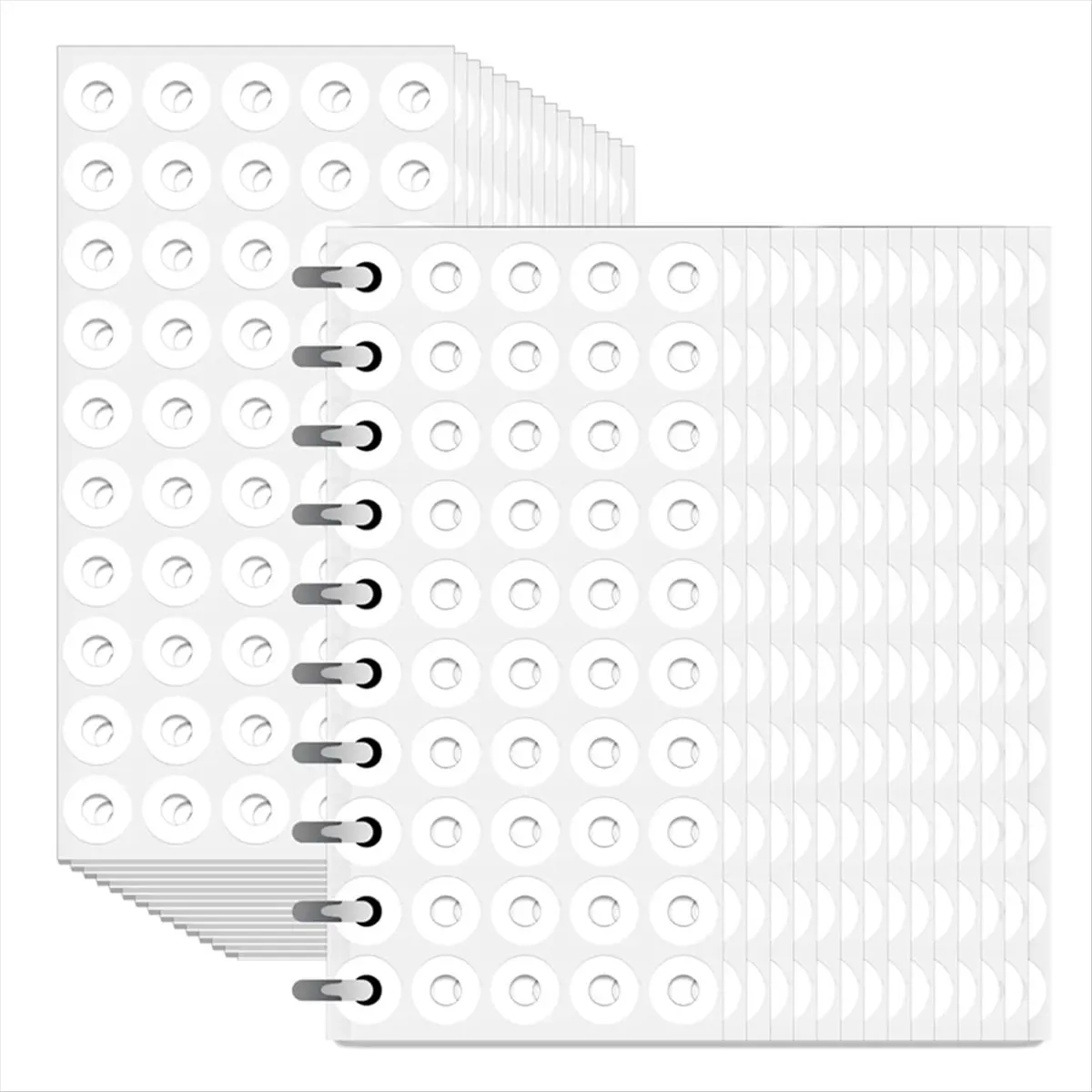 MALL 2500 Pcs Hole Reinforcement Stickers - 1/4inch Diameter Binder Hole Protectors, Self-Adhesive Paper Hole Reinforcements