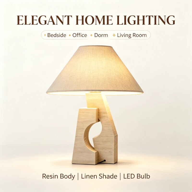 French Resin Bedroom Beside Lamps Art Living Room Decoration Led Lights Study Desk Light Fixtur Dining Table Romantic Lighting