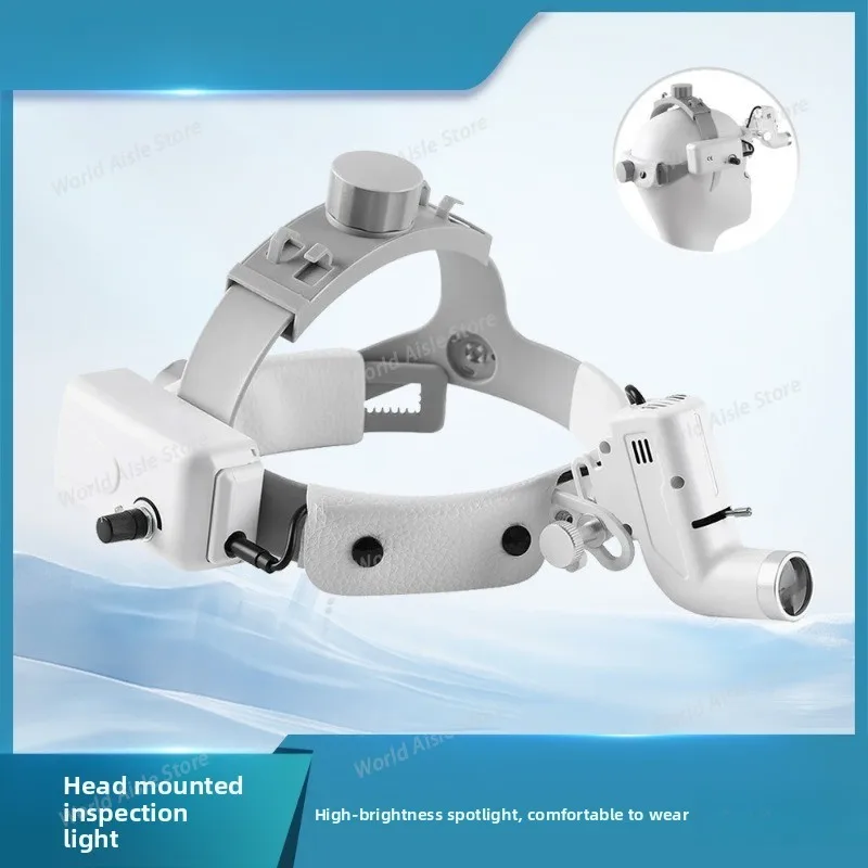 

The Dental LED Headlamp with A 5W Adjustable Aperture Size Can Be Equipped with A Magnifying Glass for Head Surgery