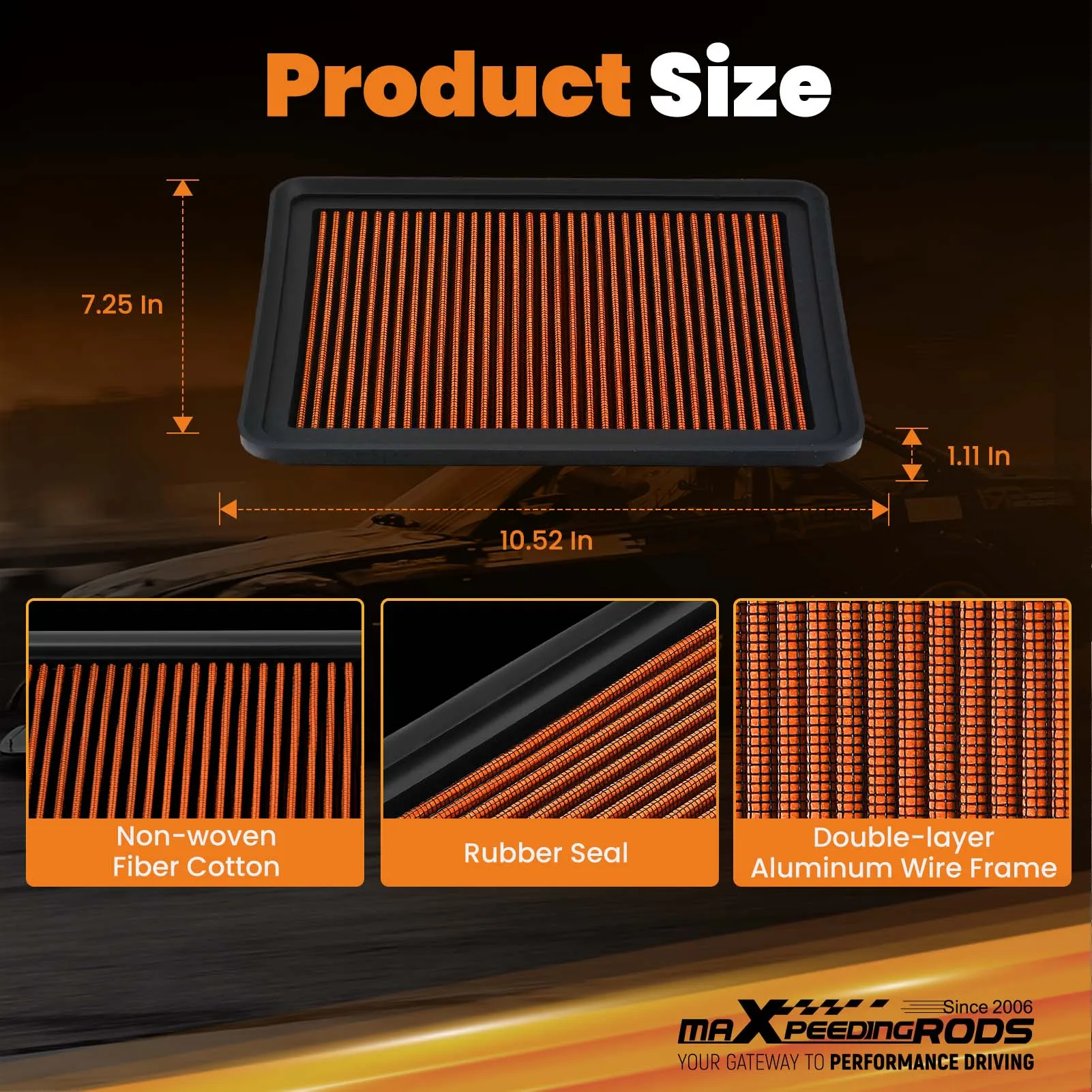 High Airflow Air Filter for MAZDA 3 2.0L 2.5L 2012-2018 PE07133A0A PEAR133A0