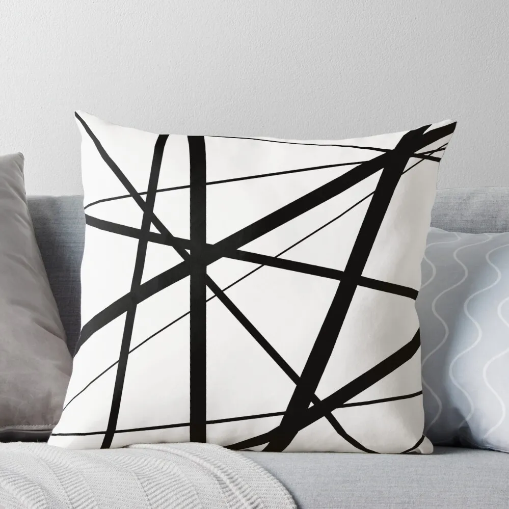 

Black and White Geometric Lines Throw Pillow home decor items Decorative Pillow Covers For Sofa