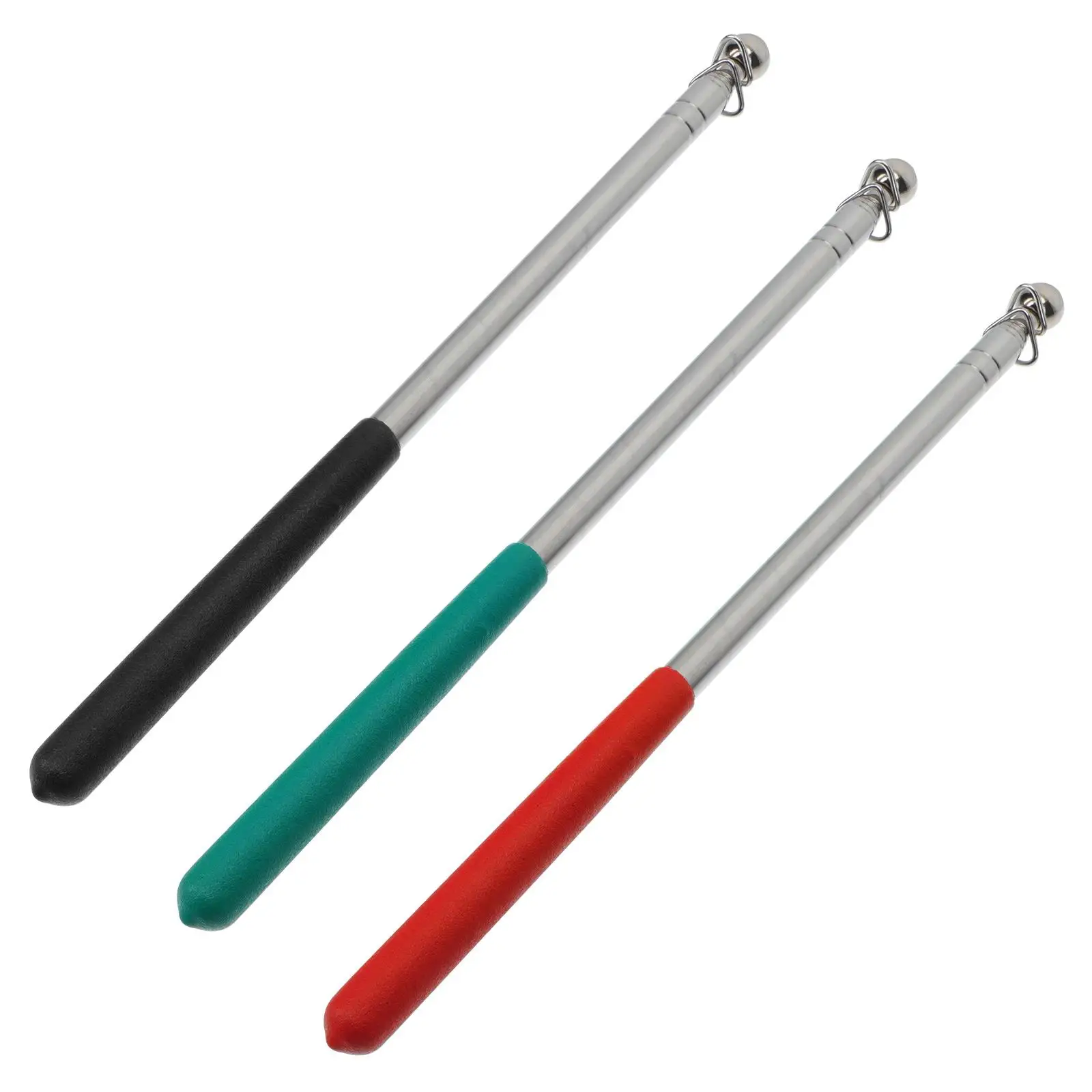 

Telescopic Flagpole Stainless Steel Handheld Portable Camping Round Ball Anti Slip Tour Guide Suitable Outdoor Activities Flag