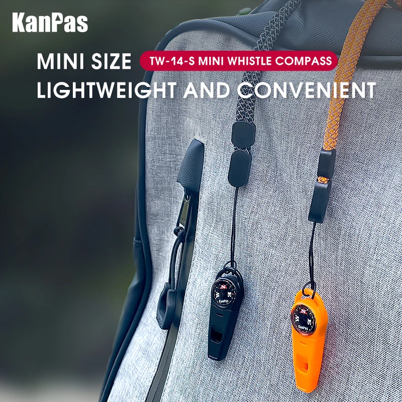 Kanpas MINI Whistle compass with Reflective Rope/ compass for outdoors, diving , trekking ,hunting,life-saving,Trail Running