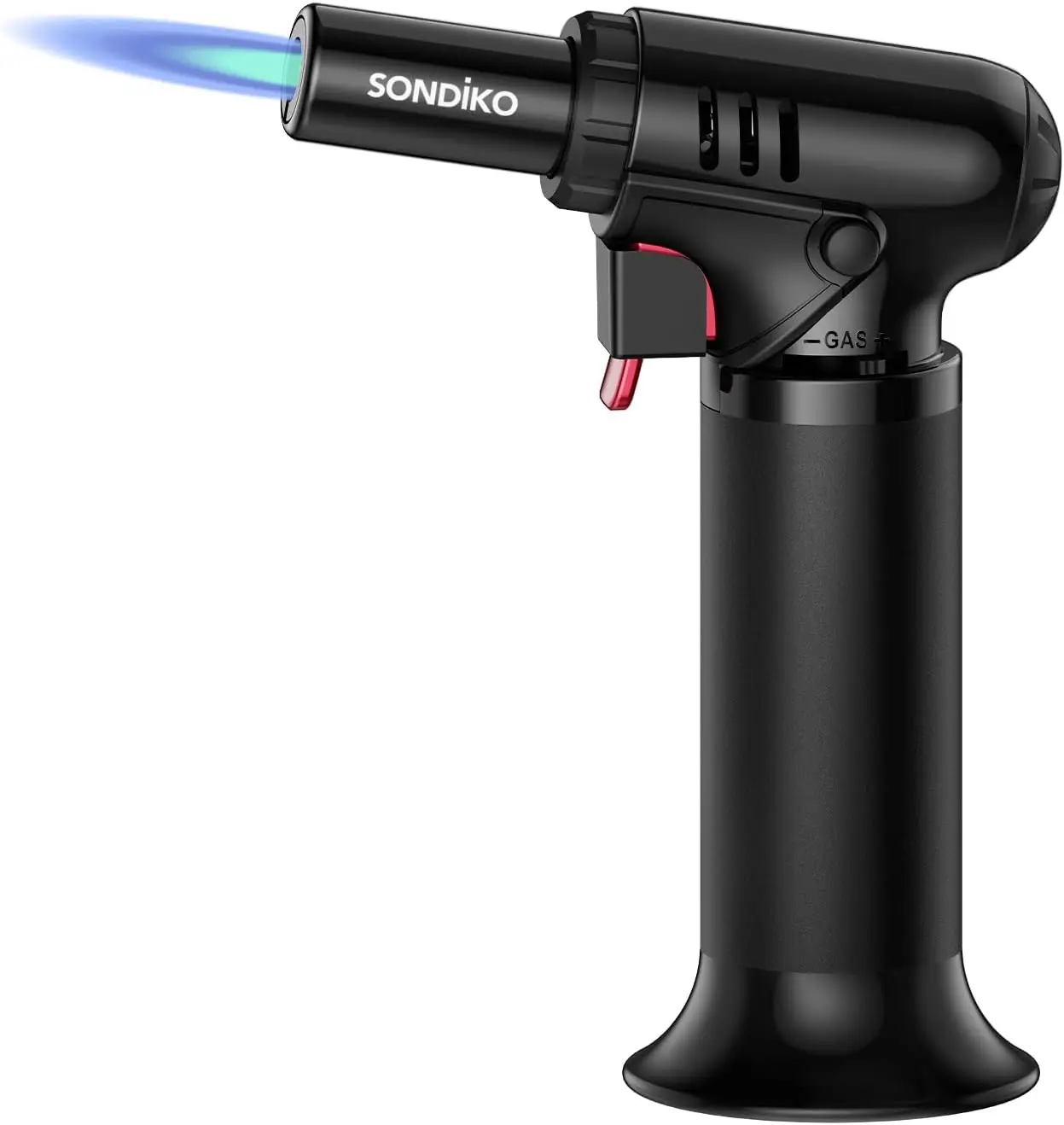 

Adjustable Flame Butane Torch Lighter with Visible Fuel Window, Refillable for Welding and Crafts
