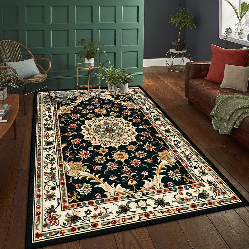 Persian Luxury Living Room Carpet Decoration Bedroom Non-slip Rugs Lounge Coffee Tables Washable Floor Mat Lint-free