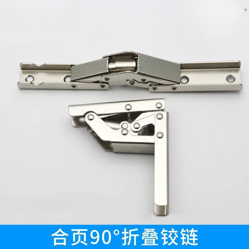 Hidden Fold Hinge 90-180 Degree, Flip Cabinet Door Hinge, Long Strip Hardware for Folding Table