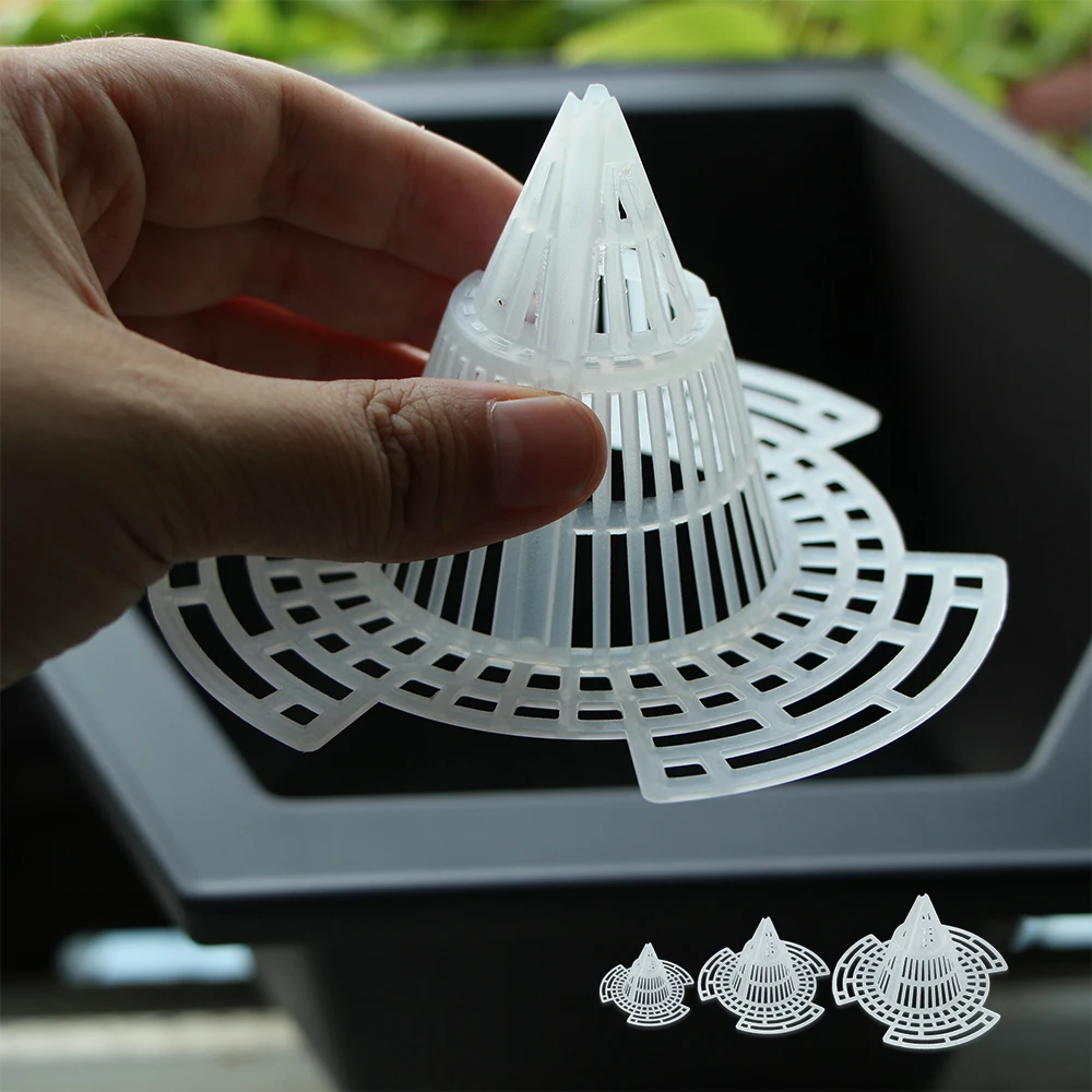 

10pcs 3 Sizes Leakproof Breathable Cup Flower Pot Hole Mesh Conical Pots Bottom Coniform Grid Prevent Soil Loss Mat Bottom Net