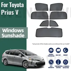 For Toyota Prius V Alpha 2011-2021 Prius+ Magnetic Car Sunshade Shield Front Windshield Frame Curtain Rear Side Window Sun Shade