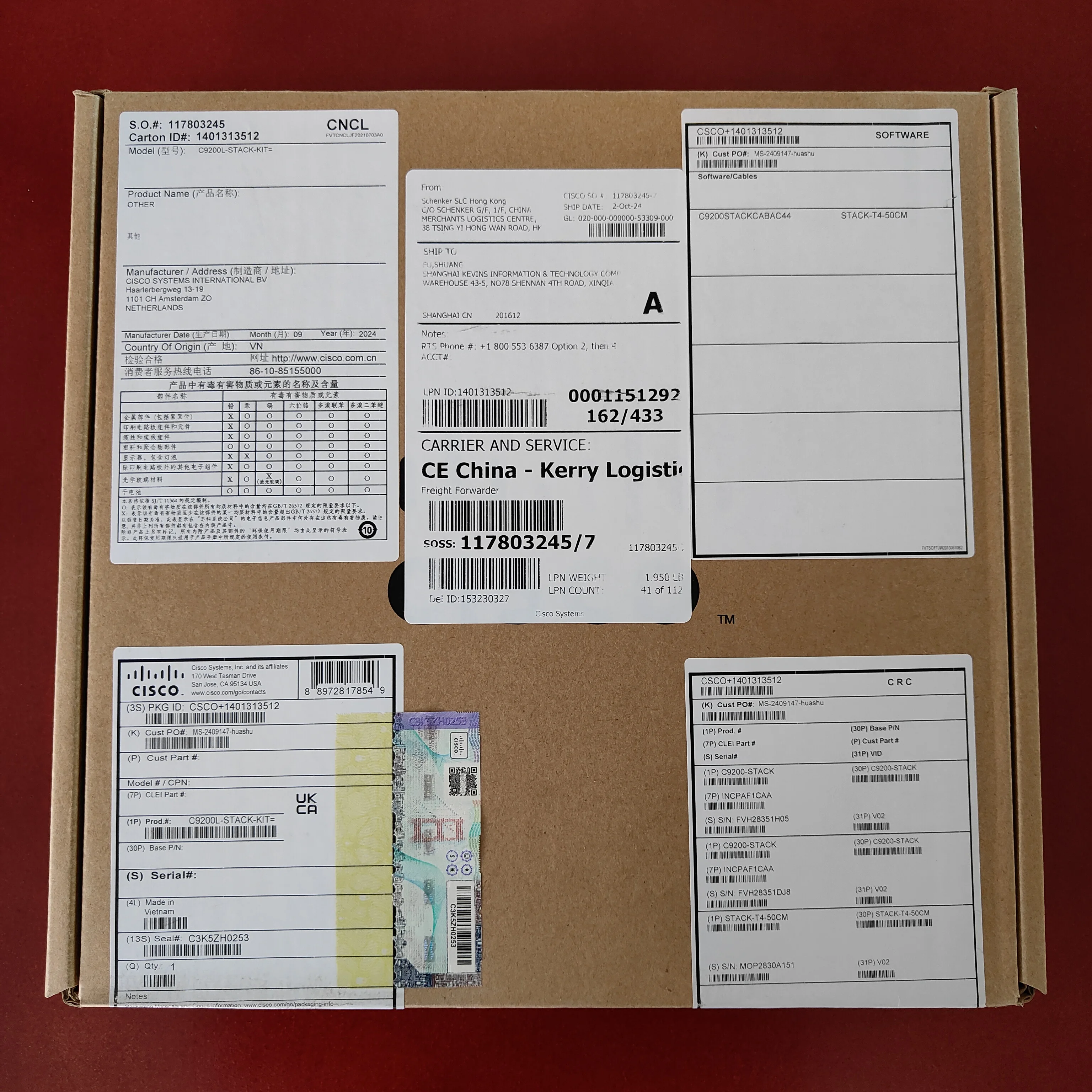 New Original C9200L-STACK-KIT Cisco Switch Stacking Cable
