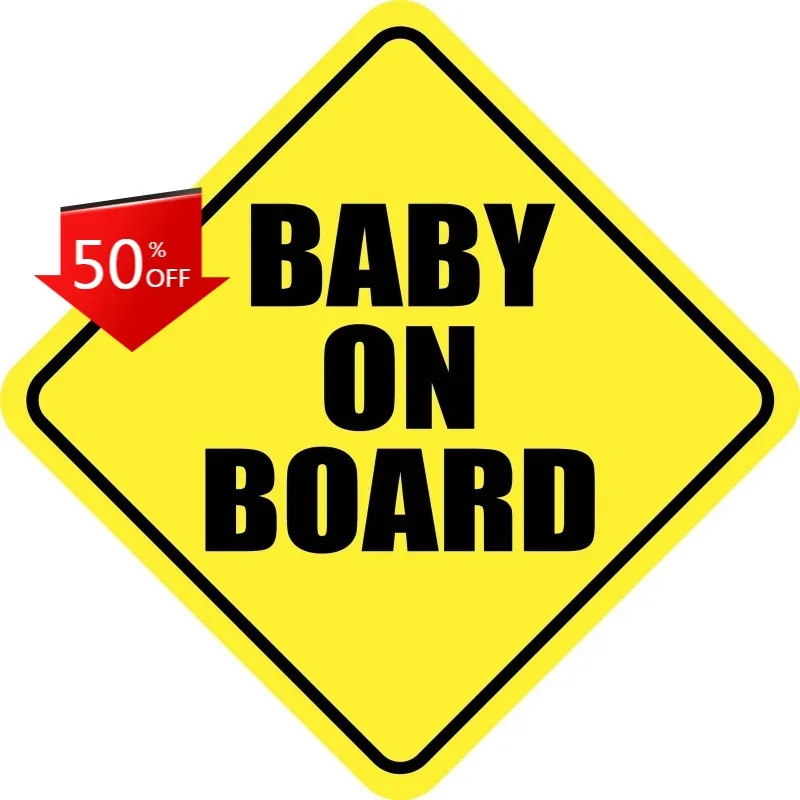 

Baby On Board Child Sticker Decal Reflective Sticker Or Car Sig Car Accessories Glue Sticker Sunscreen