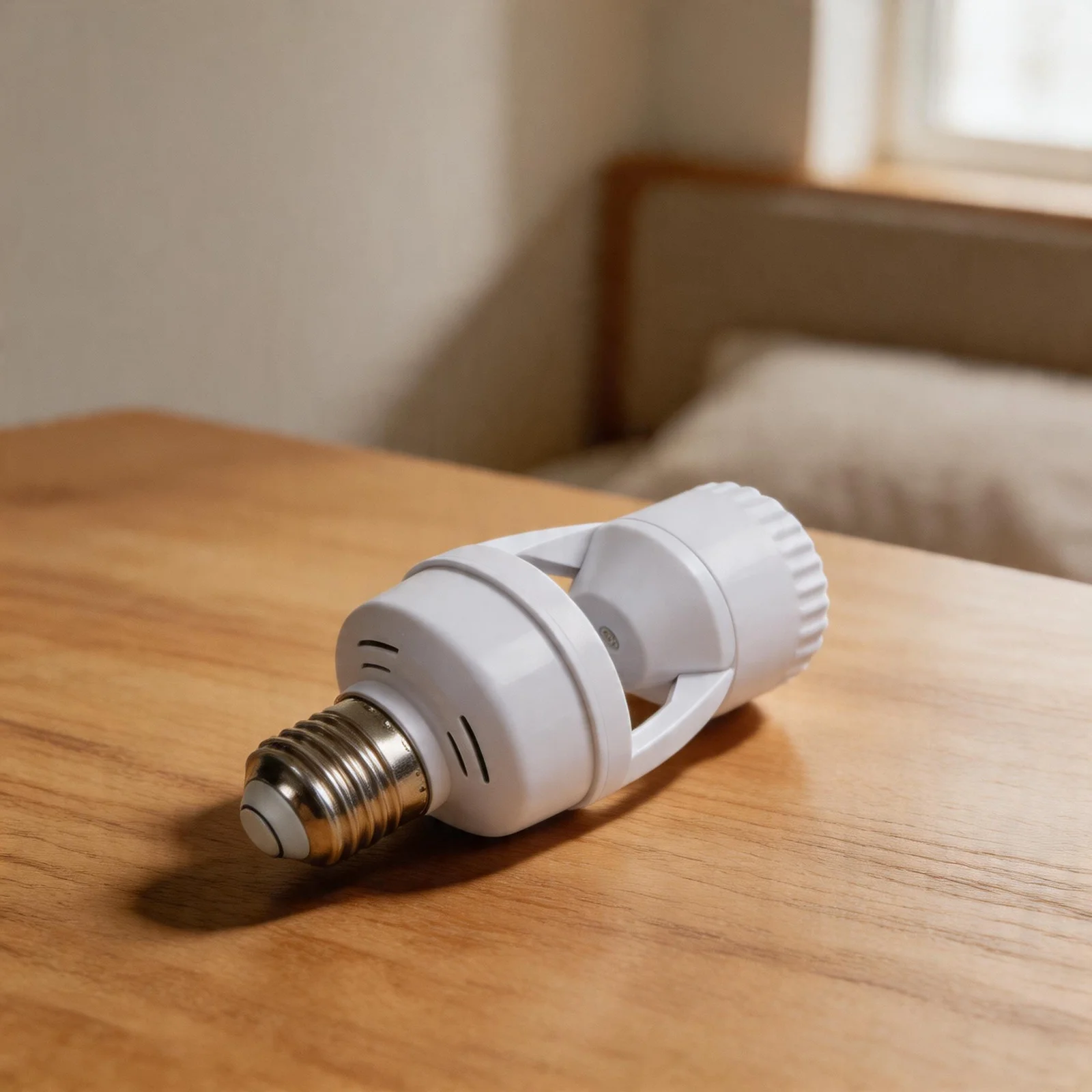 E27 Infrared Motion Sensor Socket Supporting Standard For LED Bulbs with Intelligent Light Level Integration for Adaptive Output