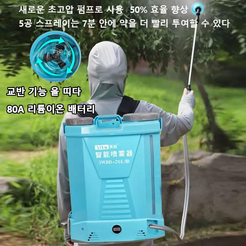 

Upgrade 80A Large Capacity Lithium Battery Electric Stirring Sprayer Full-automatic High Pressure Garden Irrigation Sprayer