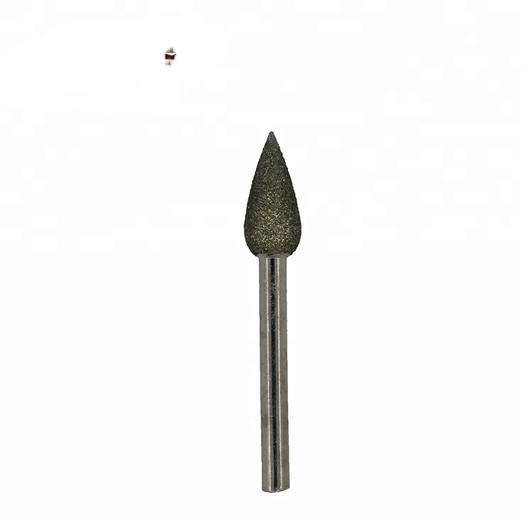 Stone Grinding Tools 6MM Shank Electroplated Diamond Mounted Point For Stone