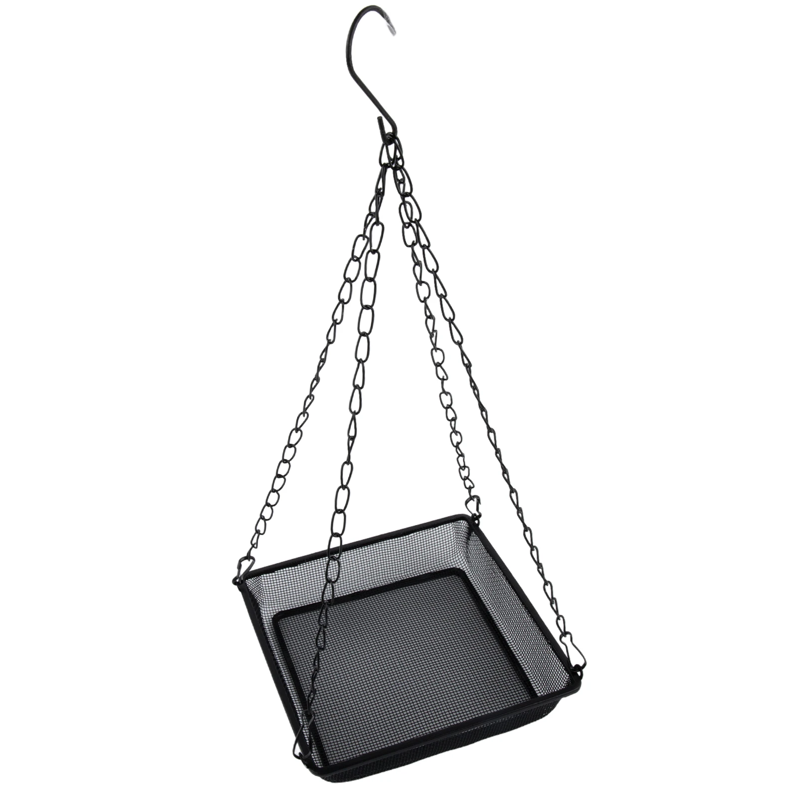 

Garden Bird Feeder 17.5cm*17.5cm*4cm Hanging Bird Feeder Attractive Aesthetic Convenient Chain Length Easy Maintenance