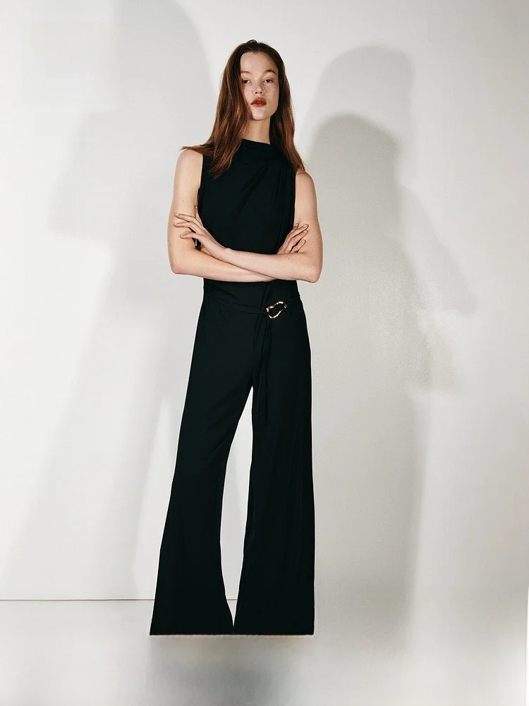 

Spring New Women's High Waist Long Pants One-Piece Dr Gored H&M 328880 Faionable Ele Comfortable Suit for Ladies