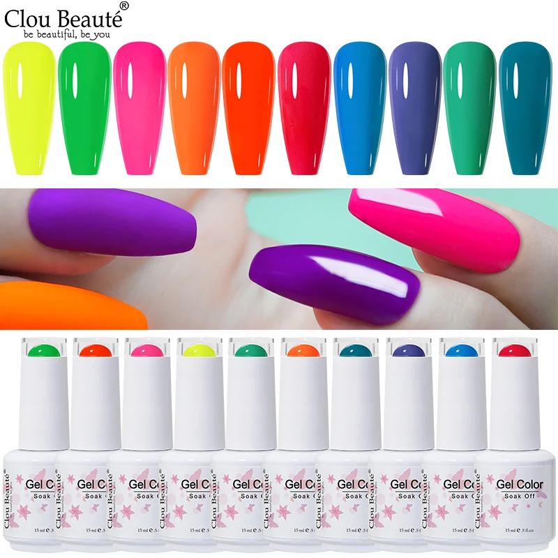 Clou Beaute-esmalte en Gel para uñas, barniz semipermanente UV para manicura, botella de 15ml