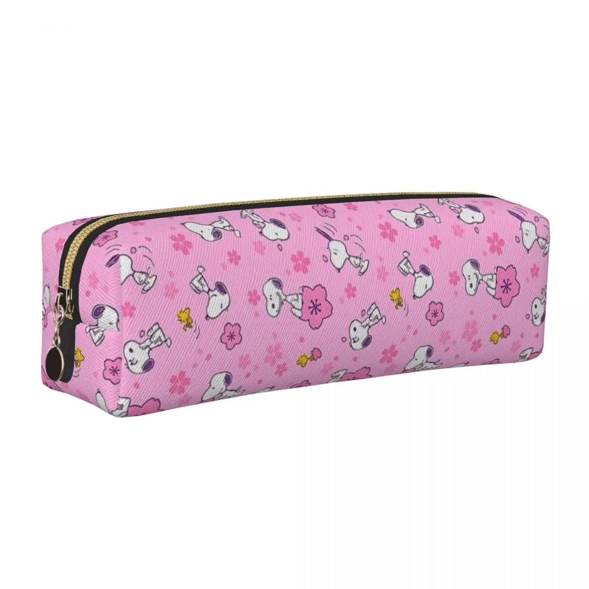 

Pink Snoopy Woodstock Pencil Case Cartoon Pencilcases Pen Box for Girl Boy Large Storage Bag School Supplies Zipper Stationery