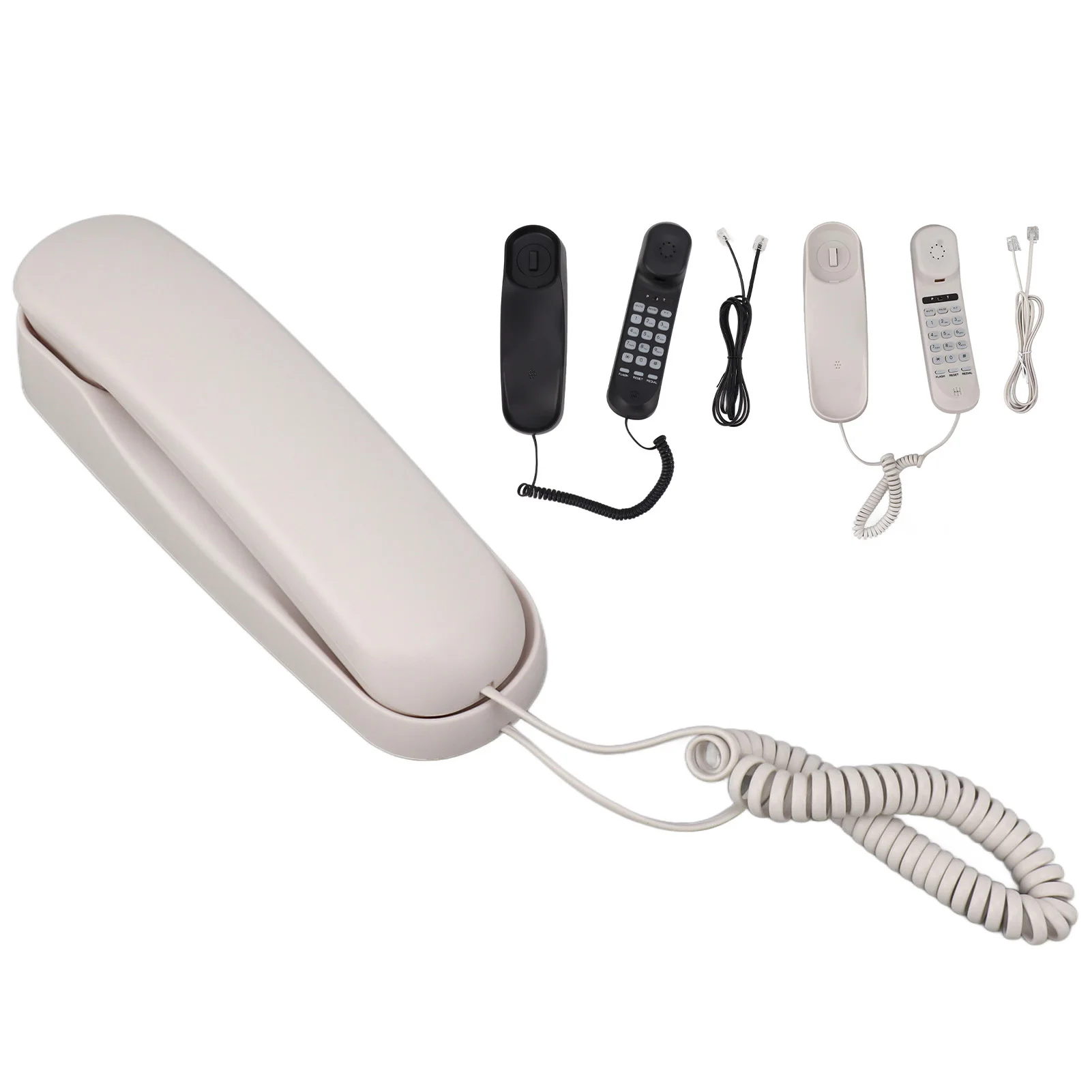 Corded Phone Multifunctional Clear Sound Adjustable Volume Wall Mountable Landline Telephone for Home Hotel Corded Phone