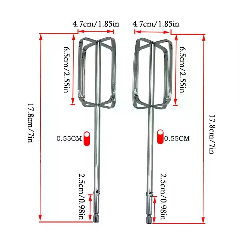 1/2Pcs Stainless Steel Hand Mixer Beaters Attachments Easy Clean Mixing Whisk For Baking Cake Kitchen Appliances Hot Sale - Image 6