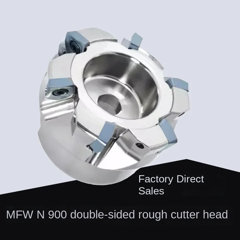 Mfwn900 Open Rough Milling Cutter CNC Milling Cutter Plate Center Double-Sided Hexagonal Recut Plane Milling Cutter