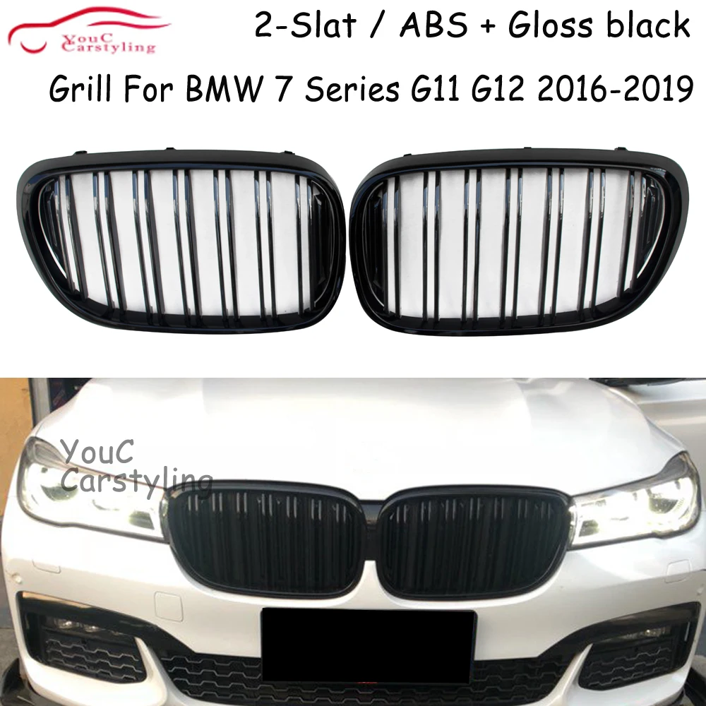 G11 Front Bumper Grill For BMW 7 Series G11 G12 730i 740i 750i 740e 725d 730d 2016 2017 2018 2019 ABS Replacement Grille