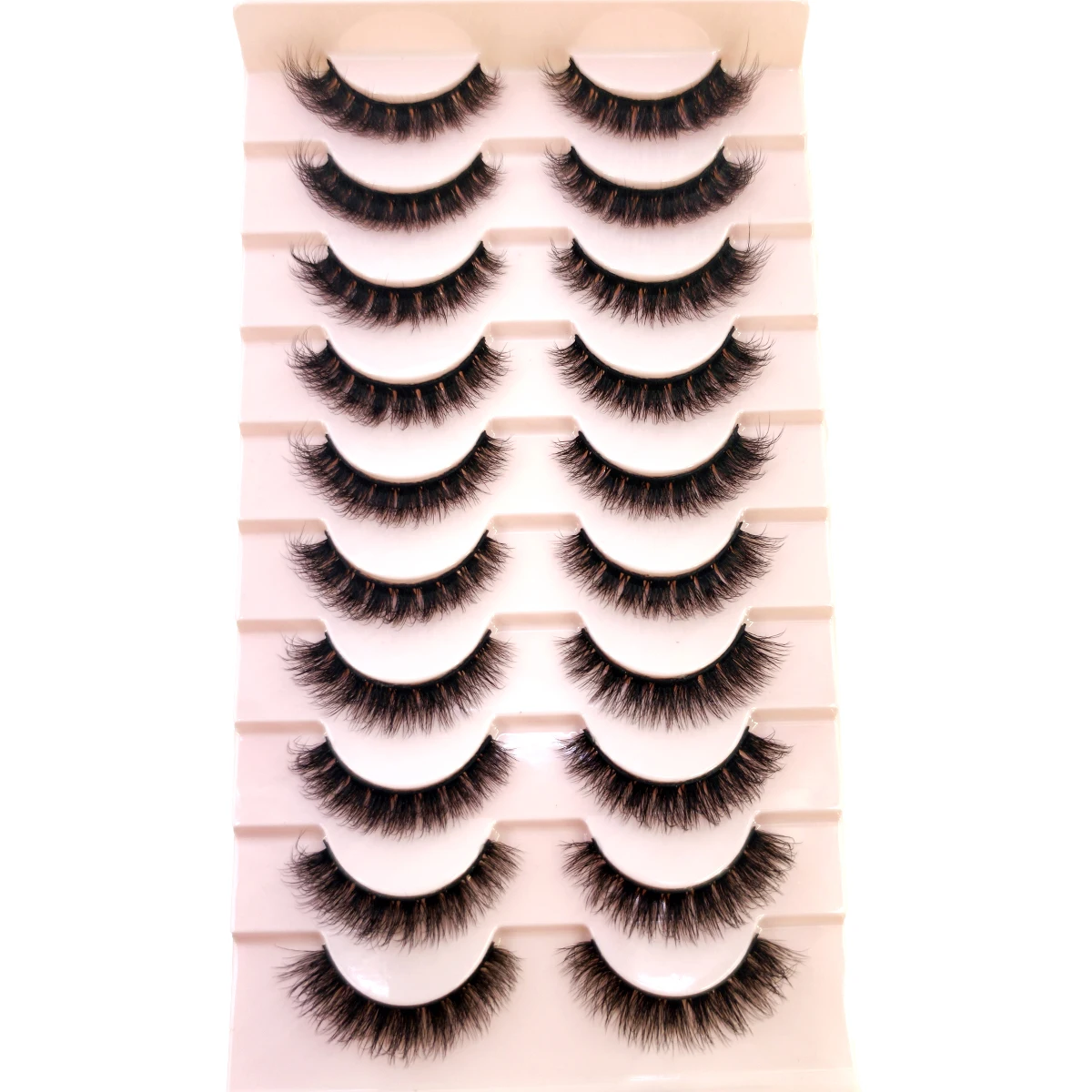10 Paar Mix-Wimpern aus Nerz, flauschig, dramatisch, falsche Wimpern, natürlich, lang, künstlicher Nerz, dünne, künstliche Wimpern, sieht aus wie Verlängerung XH01 – Detail 31
