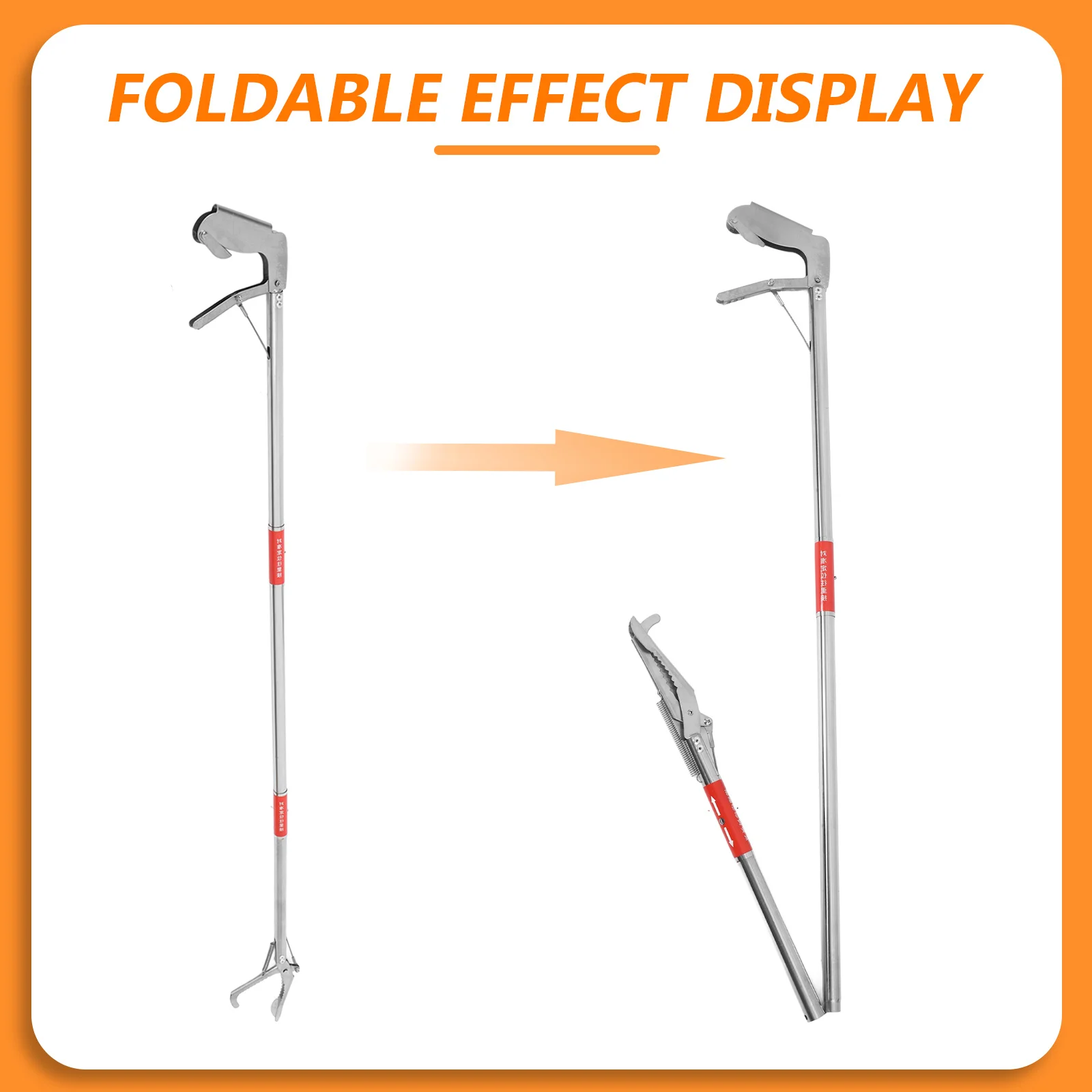 Rvs Snake Grabber Krab Tong Paling Modderkruiper Klem Outdoor Zeevruchten Tool Vuilnis Picker Multifunctionele Clip