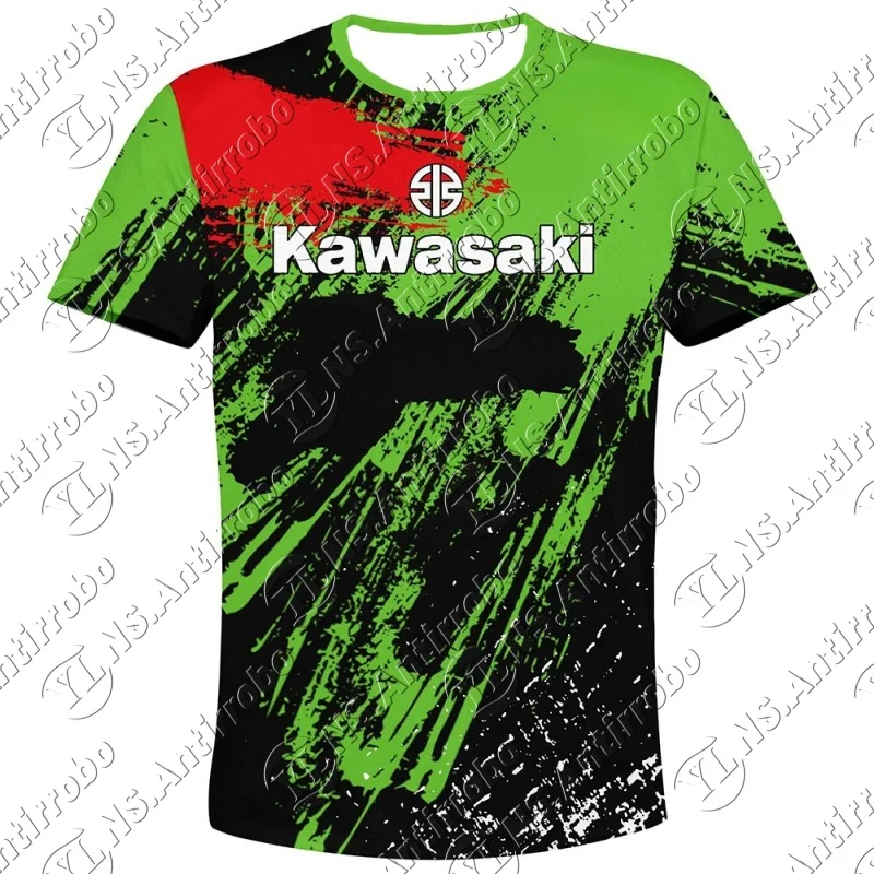 

Kawasaki Racing Team Мужская футболка Летние спортивные женские футболки с короткими рукавами 2025-26, новая модная детская одежда, топы