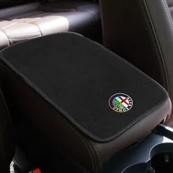 Car armrest box cushion plush material Interior Accessories for Alfa Romeo GT GTV 8C Spider 146 147 159 giulia stelvio giulietta