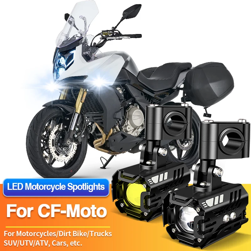 

1/2PCS LED Motorcycles Headlight Two-Color Fog Light Spotlight Off Road for CF-Moto CFORCE 600/625/800 XC/800 XC EPS/1000/Papio